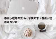 泰州小程序开发civn华网天下（泰州小程序开发公司）