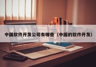 中国软件开发公司有哪些（中国的软件开发）