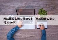 网站建设实训心得800字（网站设计实训心得3000字）