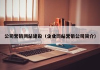 公司营销网站建设（企业网站营销公司简介）